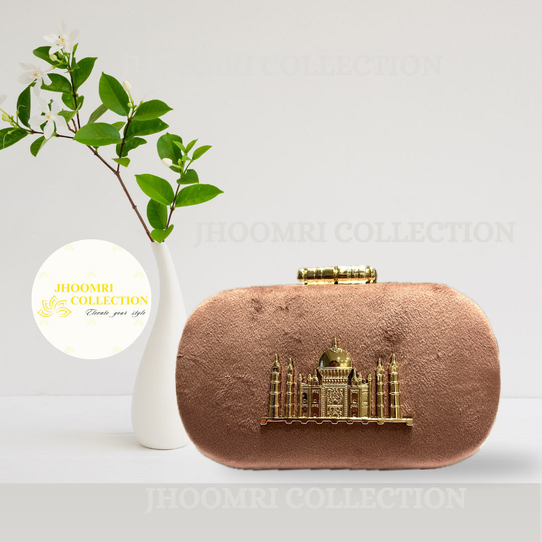 Taj Mahal Velvet Clutch