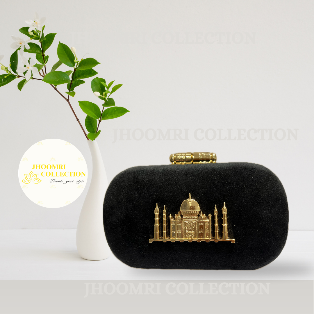 Taj Mahal Velvet Clutch