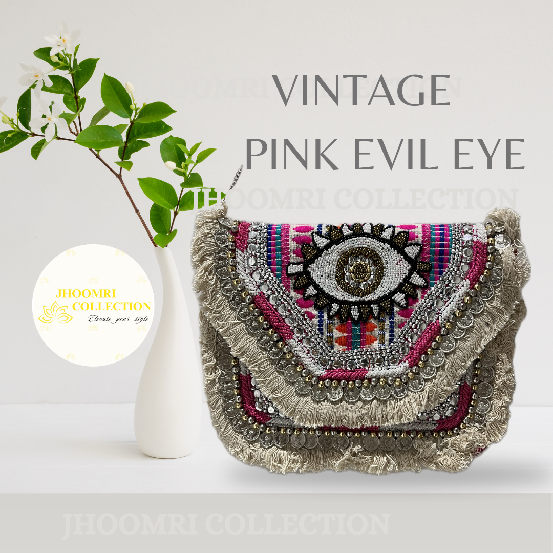 Vintage PINK EVIL EYE Bag