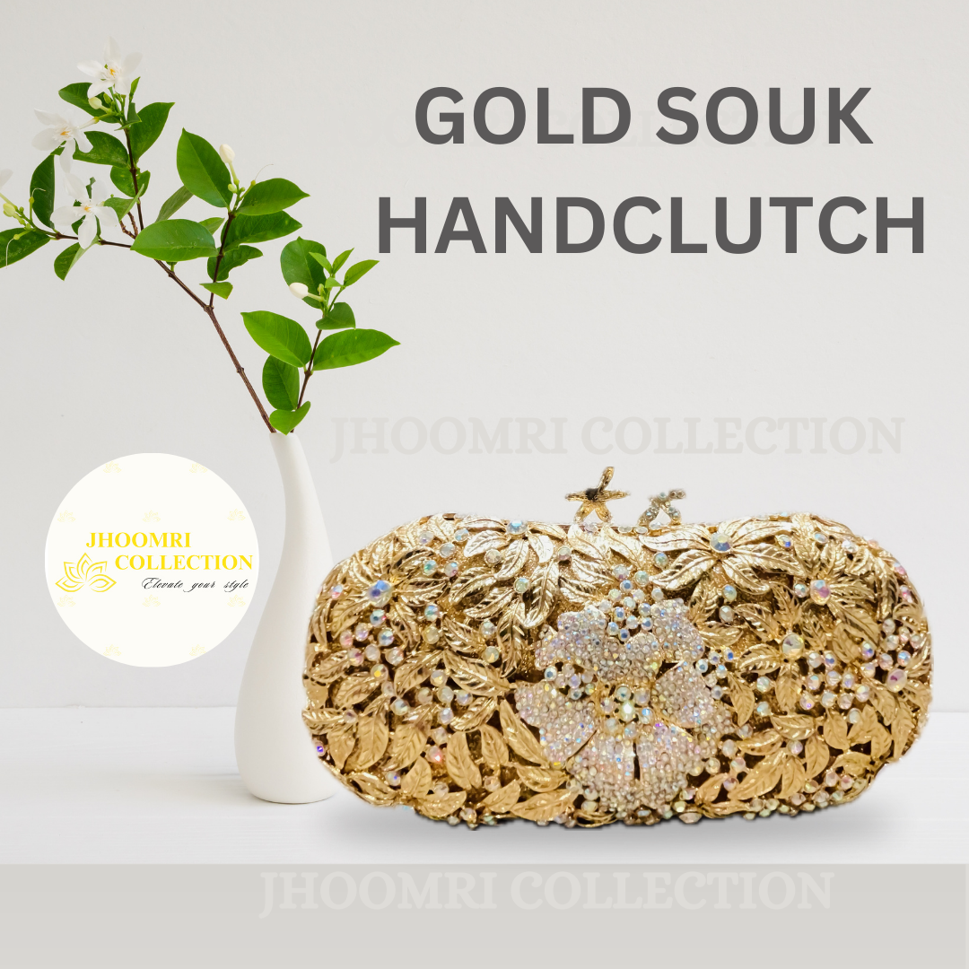 GOLD SOUK HANDCLUTCH | EVENING CLUTCH | CRYSTAL CLUTCH