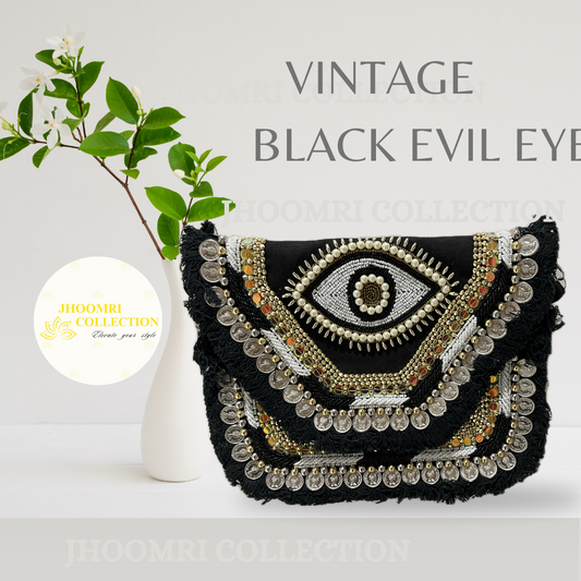 Vintage BLACK EVIL EYE Bag